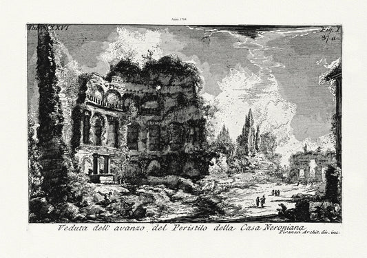 Roman Empire: Giovanni Battista Piranesi, Veduta Dell' Avanzo Del Peristilo Della Casa Neroniana, 1764 - The Map Chest