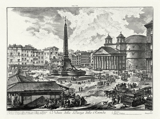 Roman Empire: Giovanni Battista Piranesi, Veduta Della Piazza della Rotunda, 1764 - The Map Chest