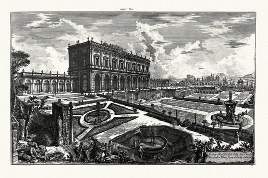 Roman Empire: Giovanni Battista Piranesi, Veduta della Villa Emo. Sig. card, etc., 1764 - The Map Chest