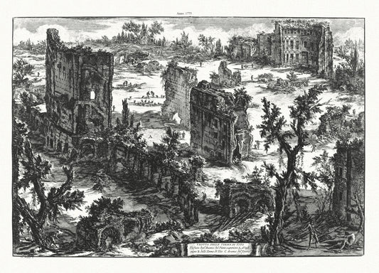 Roman Empire: Giovanni Battista Piranesi, Veduta delle Terme di Tito, 1775 - The Map Chest