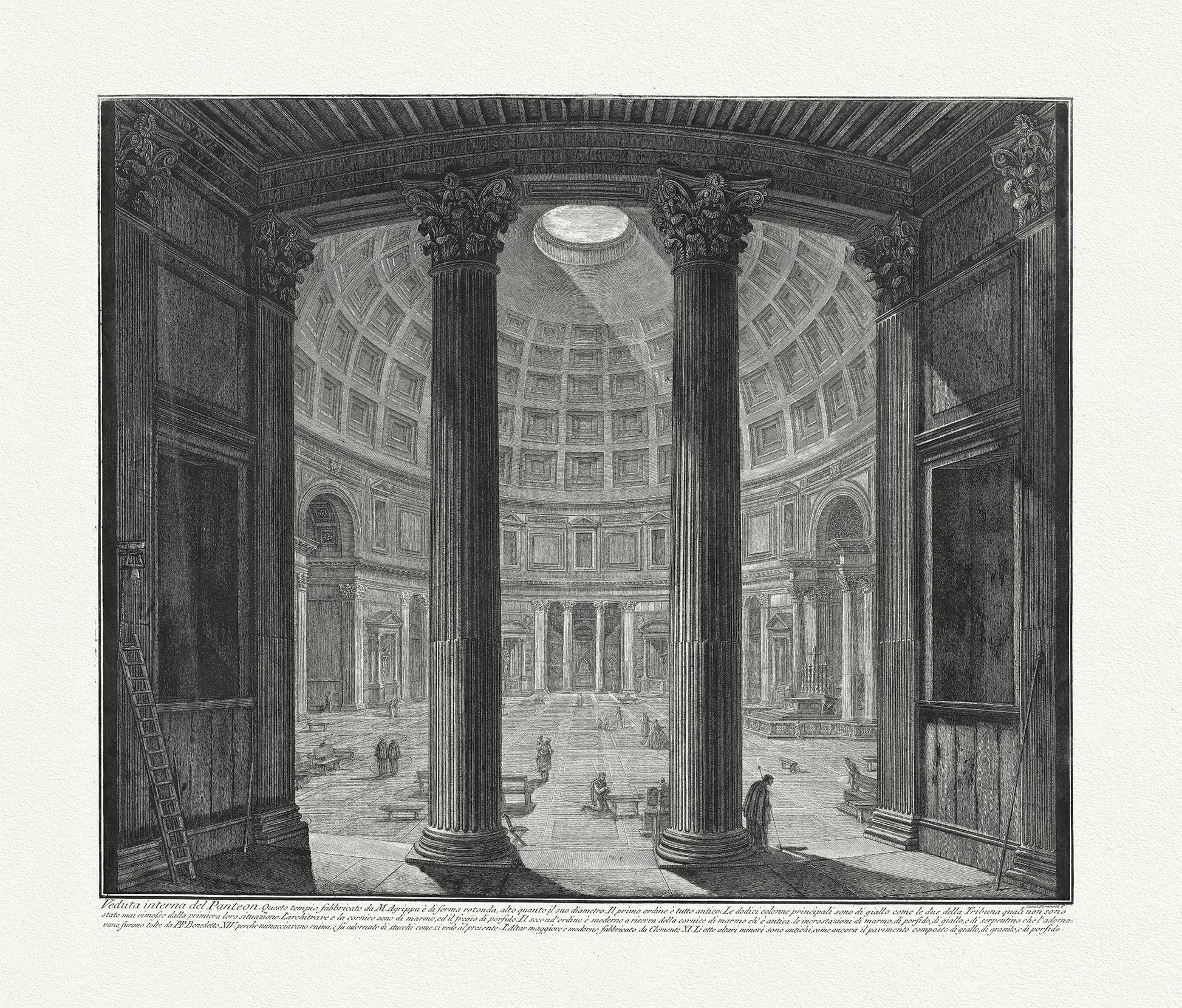 Roman Empire: Giovanni Battista Piranesi, Veduta Interna del Pantheon, 1785 - The Map Chest