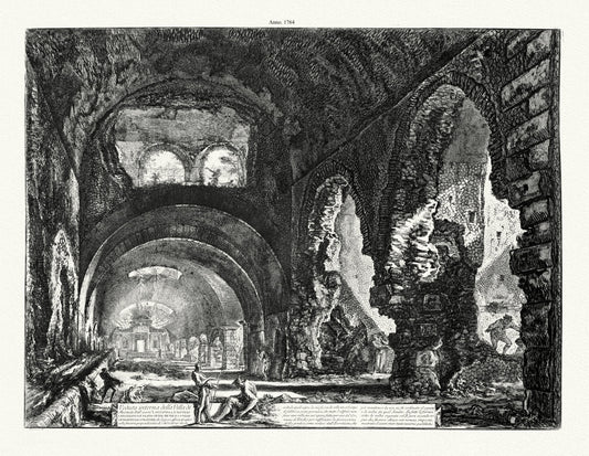 Roman Empire: Giovanni Battista Piranesi, Veduta Interna Della Villa Di Mecenate, 1764 - The Map Chest
