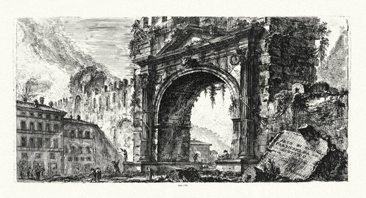 Roman Empire: Giovanni Battista Piranesi, Vedute di Roma, Arco di Rimino fabbricato da Augusto, 1748 - The Map Chest