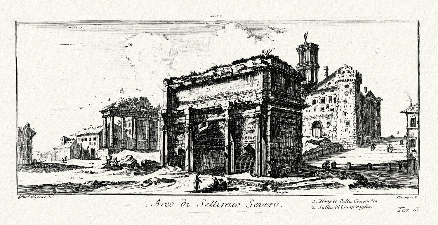 Roman Empire: Giovanni Battista Piranesi, Vedute di Roma, Arco di Settimio Severo, 1748 - The Map Chest