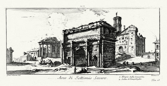 Roman Empire: Giovanni Battista Piranesi, Vedute di Roma, Arco di Settimio Severo, 1748 - The Map Chest