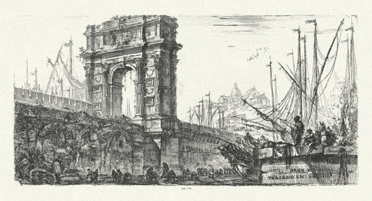 Roman Empire: Giovanni Battista Piranesi, Vedute di Roma, Arco di Trajoano in Ancona, 1748 - The Map Chest
