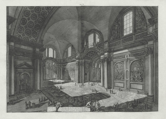 Roman Empire: Giovanni Battista Piranesi, Vedute di Roma, Interior View of Santa Maria degli Angeli, c. 1760 - The Map Chest