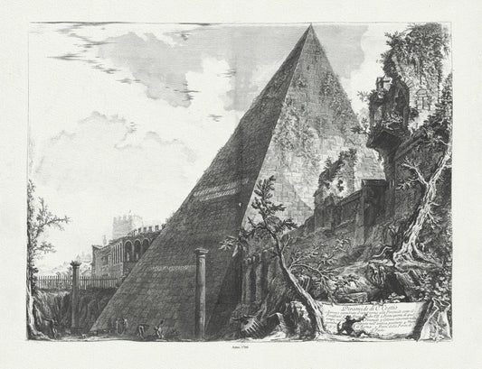 Roman Empire: Giovanni Battista Piranesi, Vedute di Roma, Pyramid of Caius Cestius, c. 1760 - The Map Chest