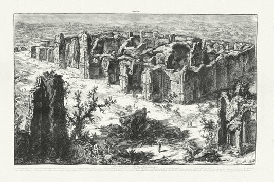 Roman Empire: Giovanni Battista Piranesi, Vedute di Roma, Ruins of the Antonine Baths, c. 1760 - The Map Chest