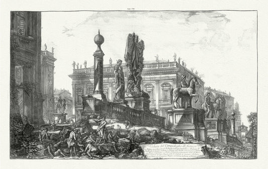Roman Empire: Giovanni Battista Piranesi, Vedute di Roma, Side View of the Capitoline Hill, c. 1760 - The Map Chest