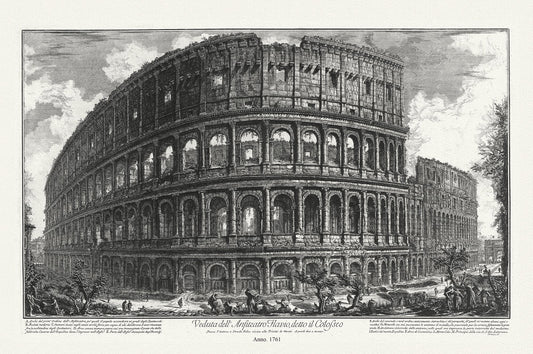 Roman Empire: Giovanni Battista Piranesi, Vedute di Roma, View of the Colosseum, c. 1760 Ver. 2 - The Map Chest