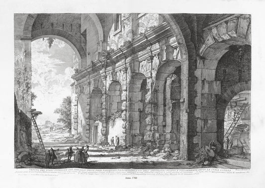 Roman Empire: Giovanni Battista Piranesi, View of the Animal Cages Built by Emperor Domitian for the Colosseum, c. 1760 - The Map Chest