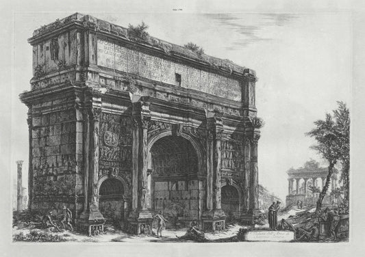 Roman Empire: Giovanni Battista Piranesi, View of the Arch of Septimius Severus, c. 1760 - The Map Chest