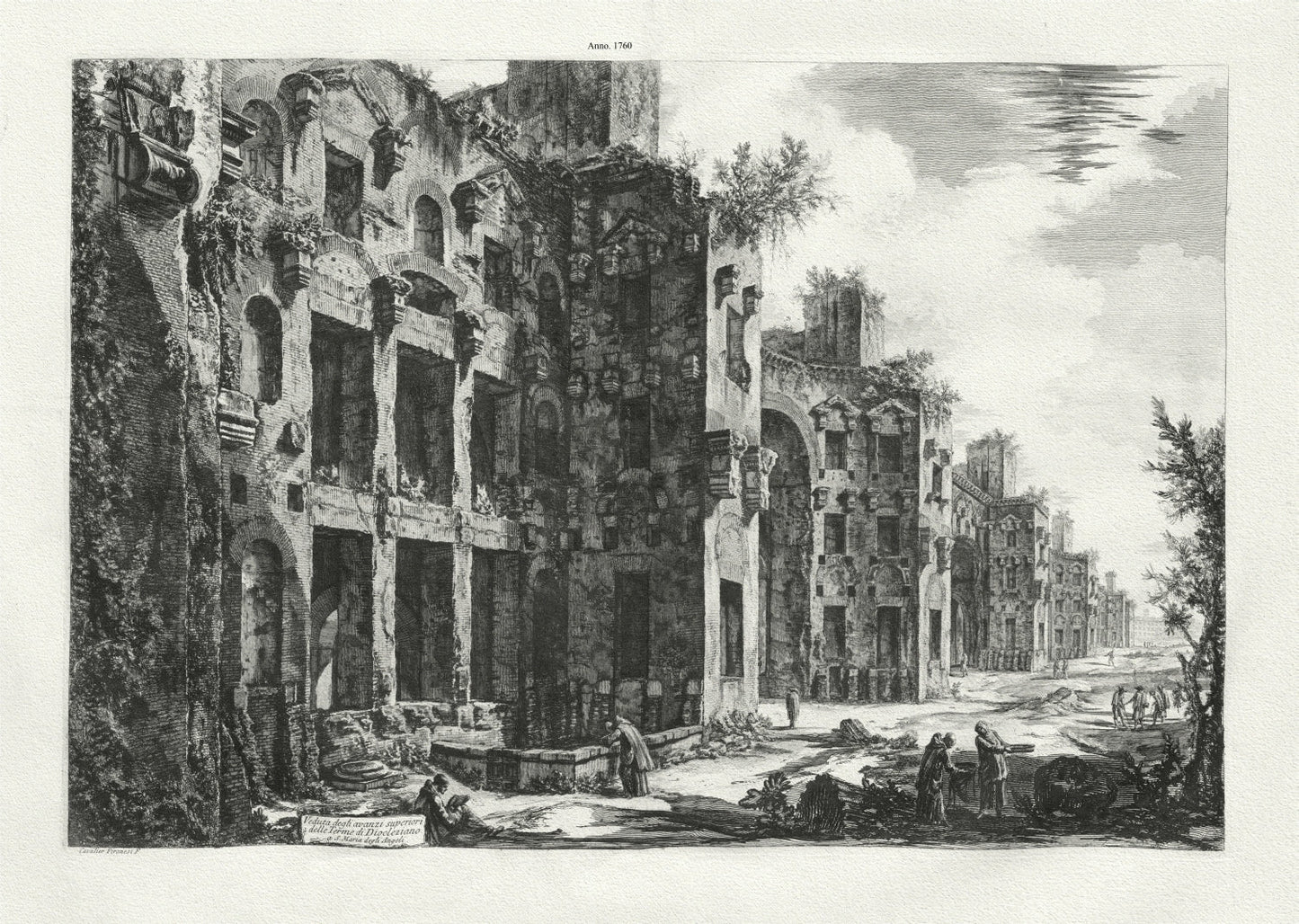 Roman Empire: Giovanni Battista Piranesi, View of the Baths of Diocletian at Santa Maria degli Angeli, c. 1760 - The Map Chest