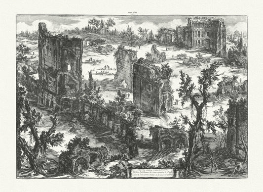 Roman Empire: Giovanni Battista Piranesi, View of the Baths of Titus, c. 1760 - The Map Chest