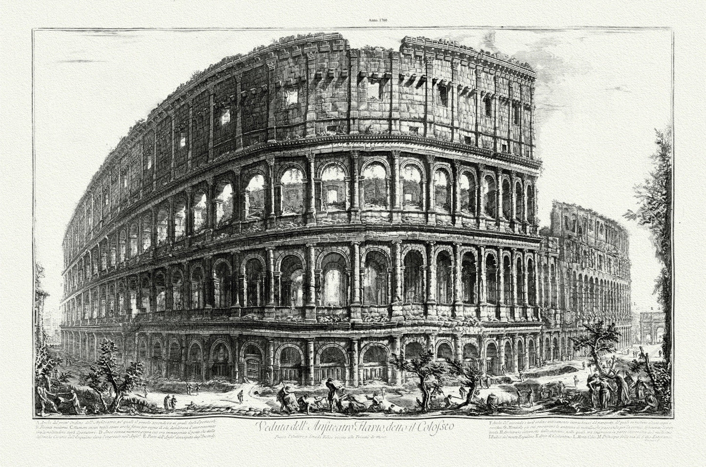 Roman Empire: Giovanni Battista Piranesi, View of the Colosseum, c. 1760 - The Map Chest