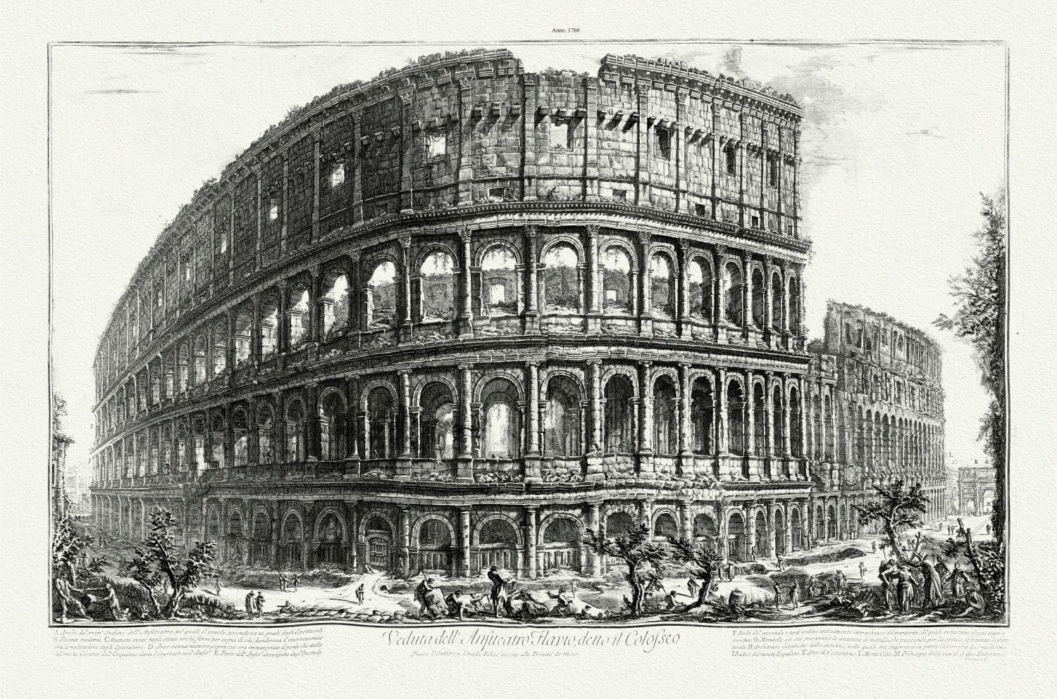 Roman Empire: Giovanni Battista Piranesi, View of the Colosseum, c. 1760 - The Map Chest