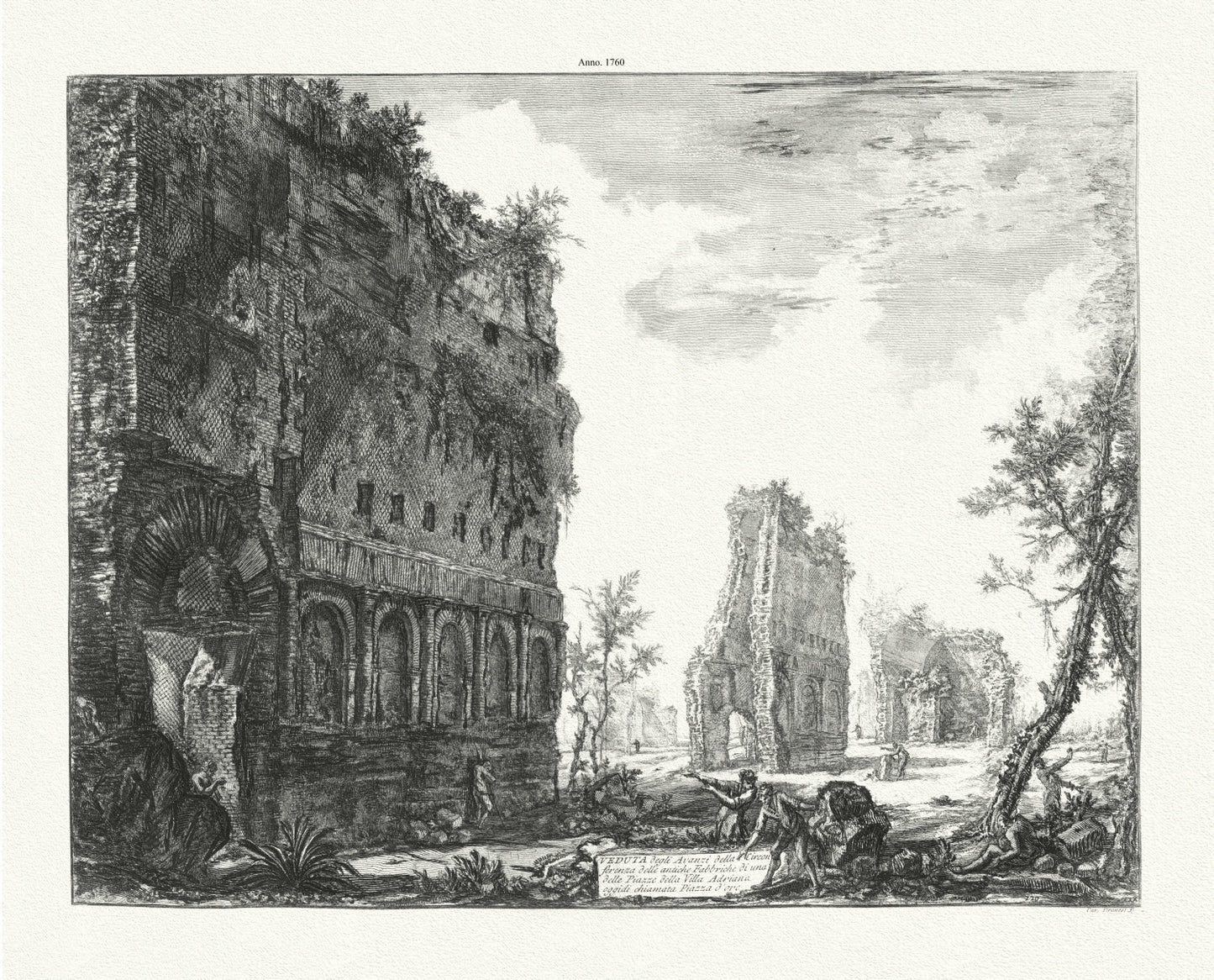 Roman Empire: Giovanni Battista Piranesi, View of the Piazza d’Oro in Hadrian's Villa, c. 1760 - The Map Chest