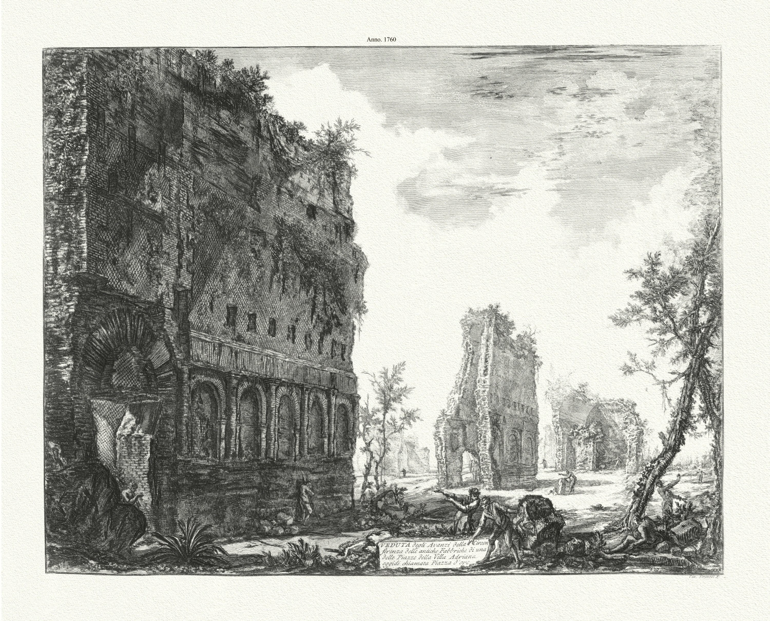 Roman Empire: Giovanni Battista Piranesi, View of the Piazza d’Oro in Hadrian's Villa, c. 1760 - The Map Chest