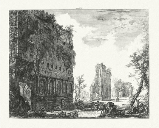 Roman Empire: Giovanni Battista Piranesi, View of the Piazza d’Oro in Hadrian's Villa, c. 1760 - The Map Chest