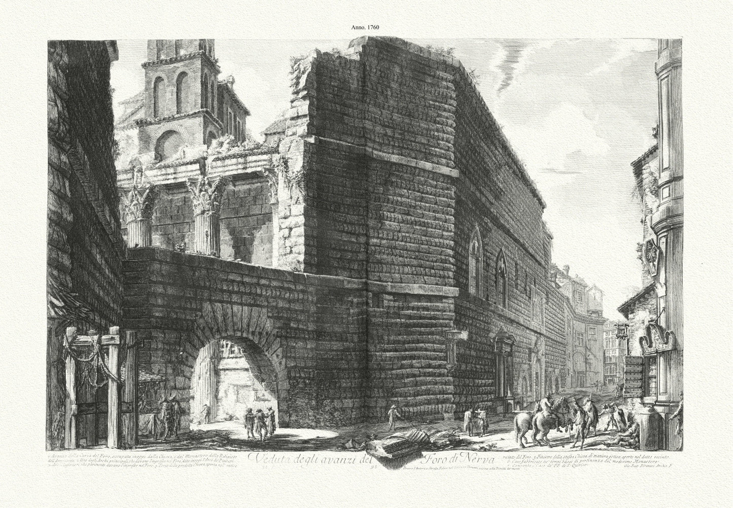 Roman Empire: Giovanni Battista Piranesi, View of the Remains of the Forum of Nerva (1 of 2), c. 1760 - The Map Chest