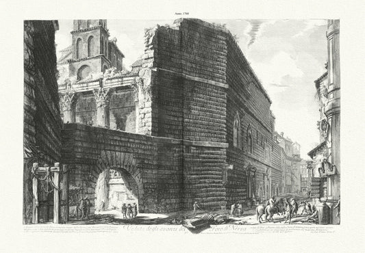 Roman Empire: Giovanni Battista Piranesi, View of the Remains of the Forum of Nerva (1 of 2), c. 1760 - The Map Chest