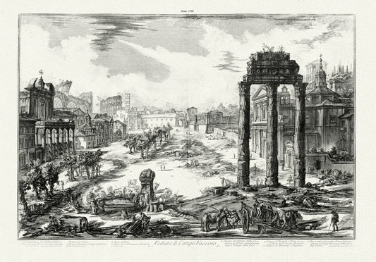 Roman Empire: Giovanni Battista Piranesi, View of the Roman Forum (2 of 2), c. 1760 - The Map Chest