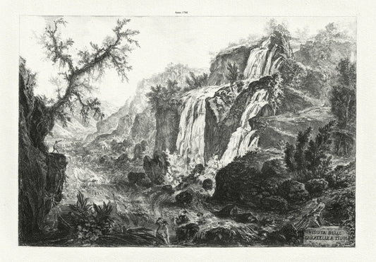 Roman Empire: Giovanni Battista Piranesi, View of the Small Waterfalls in Tivoli, c. 1760 - The Map Chest