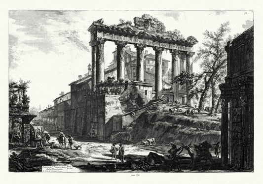 Roman Empire: Giovanni Battista Piranesi, View of the Temple of Concord, c. 1760 Ver. II - The Map Chest