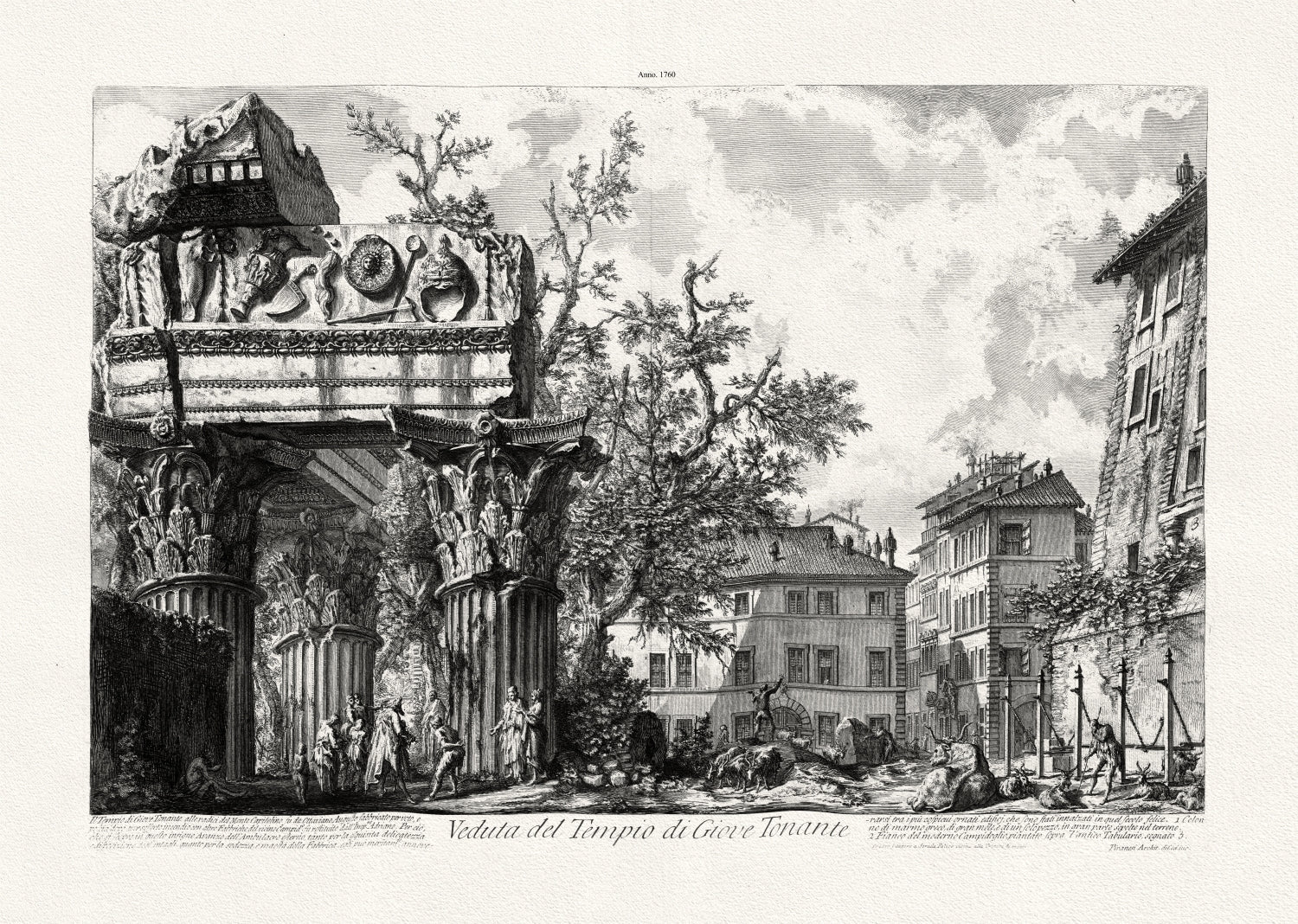Roman Empire: Giovanni Battista Piranesi, View of the Temple of Jupiter Tonans, c. 1760 - The Map Chest