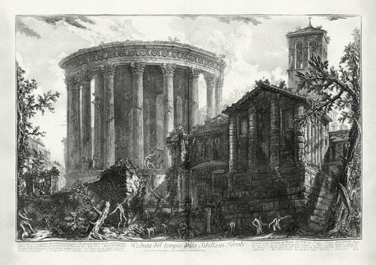 Roman Empire: Giovanni Battista Piranesi, View of the Temple of the Sibyl in Tivoli, c. 1760 - The Map Chest