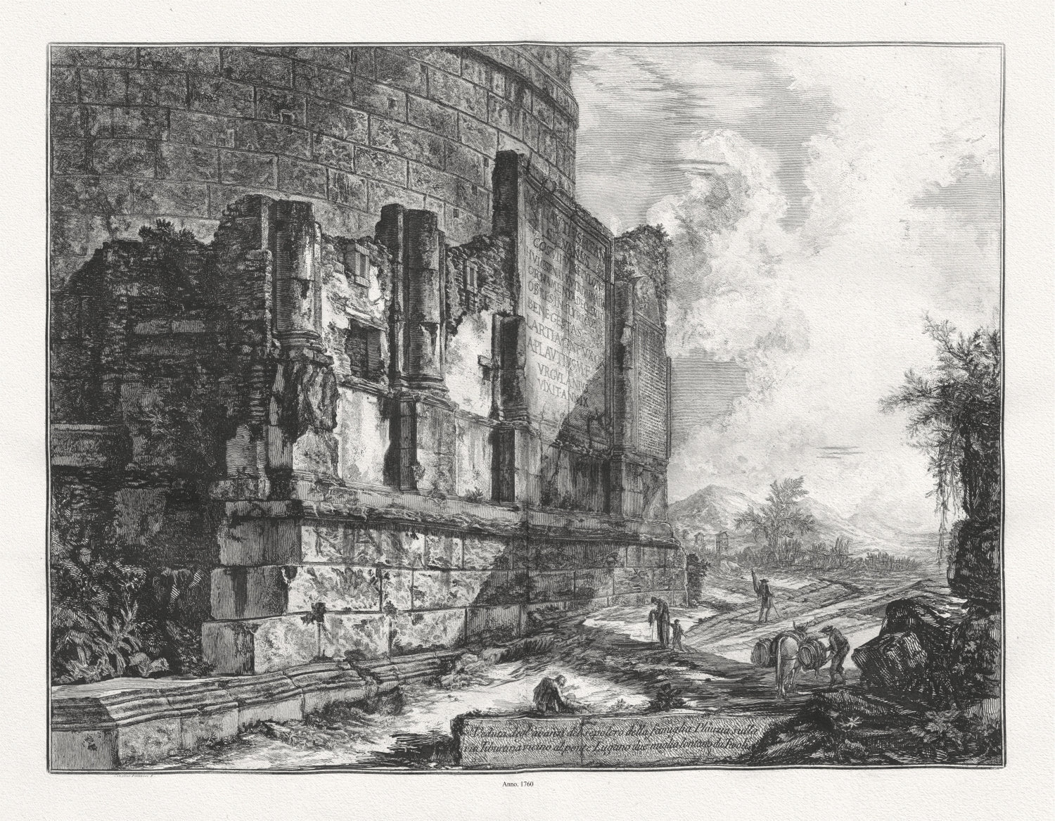 Roman Empire: Giovanni Battista Piranesi, View of the Tomb of the Plautii, c. 1760 - The Map Chest