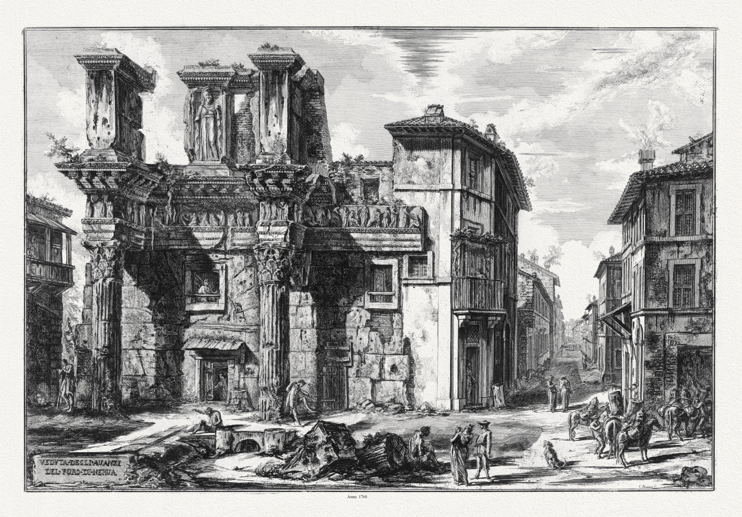 Roman Empire: Giovanni Battista Piranesi, Views of Rome, Forum of Nerva, 1760 - The Map Chest