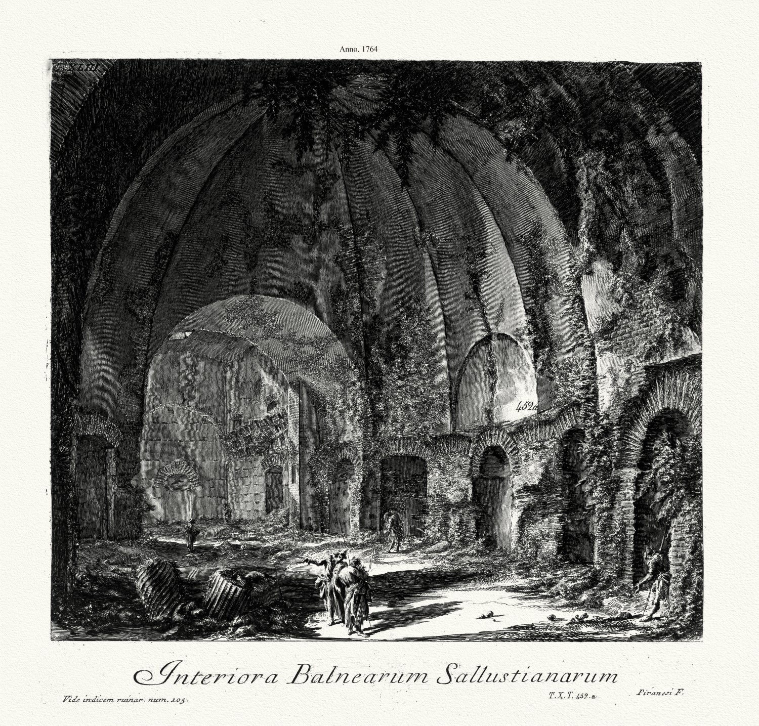 Roman Empire: Giovanni Battista Piranesi, Views of Rome, Interiora Balnearum Sallustianarum, 1764 - The Map Chest