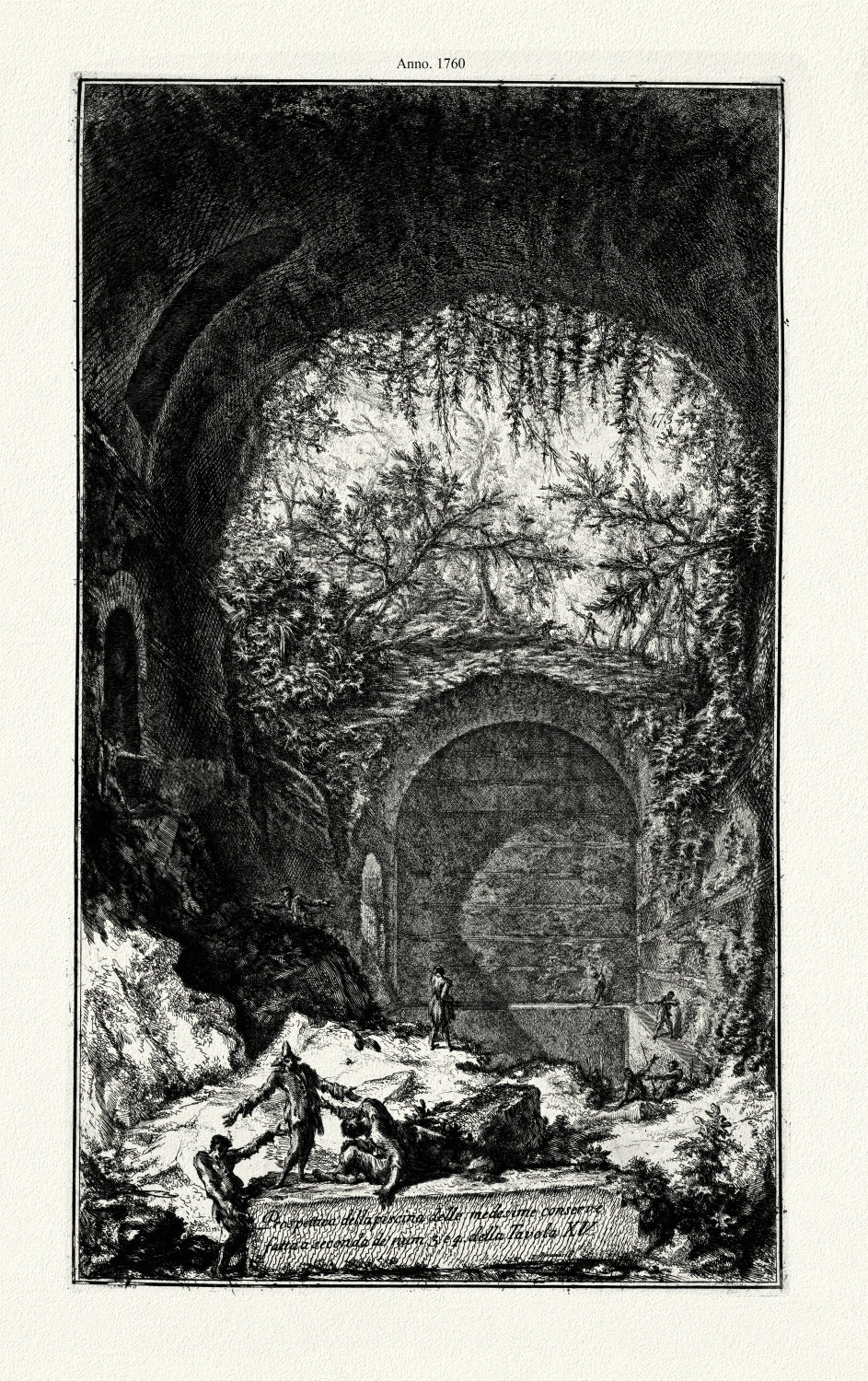 Roman Empire: Giovanni Battista Piranesi, Views of Rome, No. XV, Prospettiva della piscina delle fataa, etc. 1760 - The Map Chest