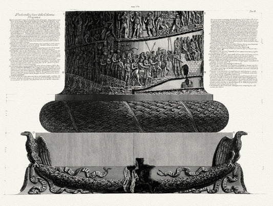 Roman Empire: Giovanni Battista Piranesi, Views of Rome, Piedestallo, E Base Della Colonna Trajana, 1774 - The Map Chest