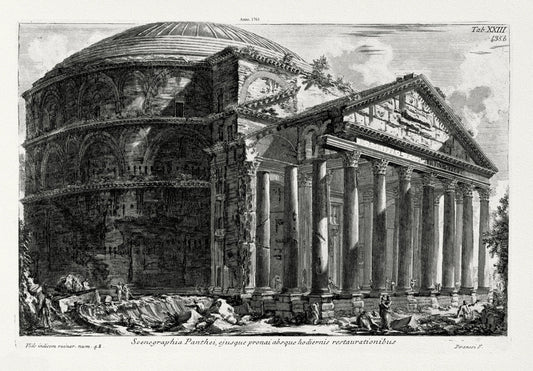 Roman Empire: Giovanni Battista Piranesi, Views of Rome, Scenographia Panthei, 1761 Pantheon - The Map Chest