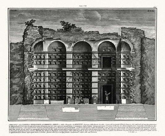 Roman Empire: Giovanni Battista Piranesi, Views of Rome, Spaccato della Camera Sepolcrale de'Liberti etc., 1760 - The Map Chest