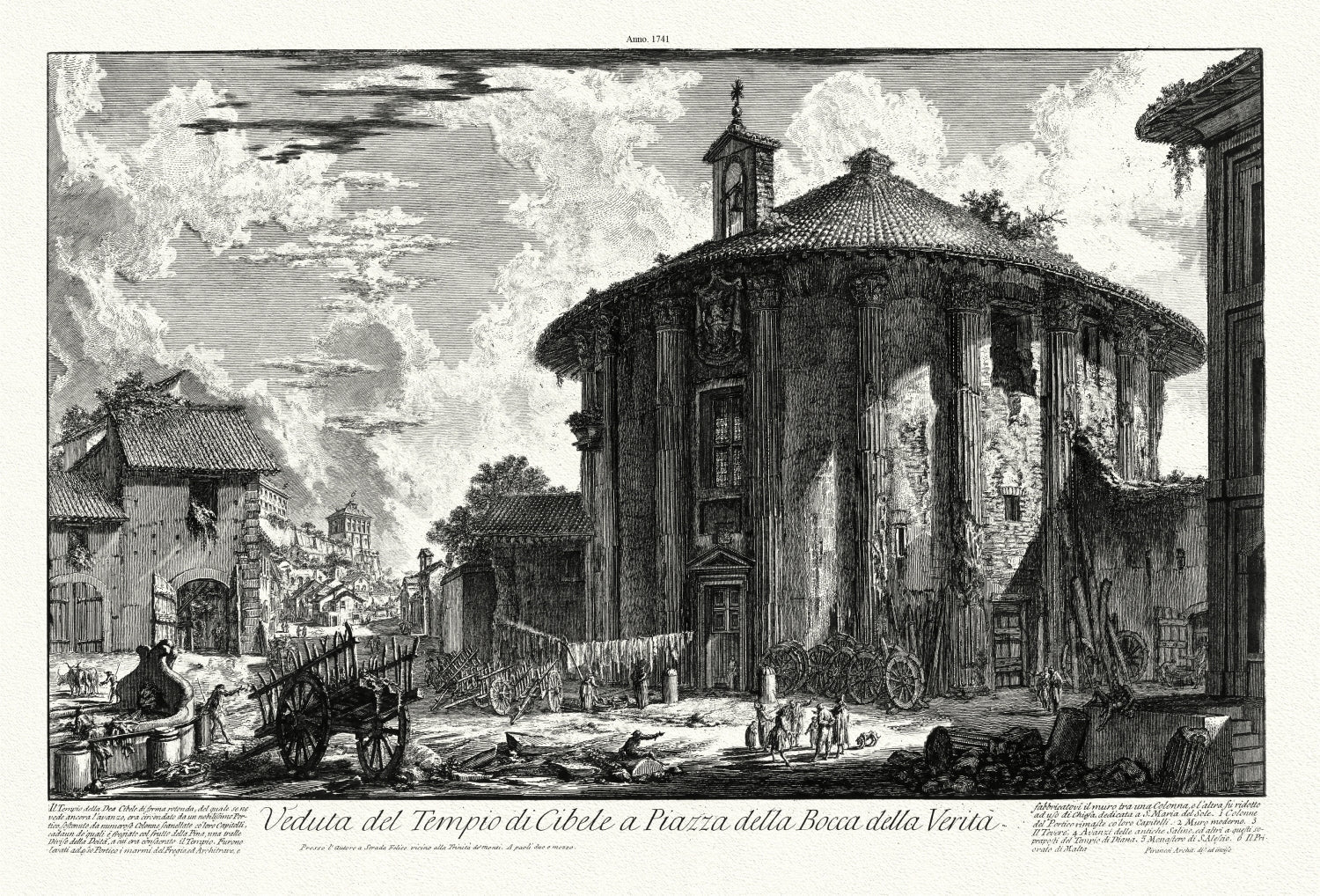 Roman Empire: Giovanni_Battista Piranesi, Views of Rome, Temple of Cybele, 1741 - The Map Chest