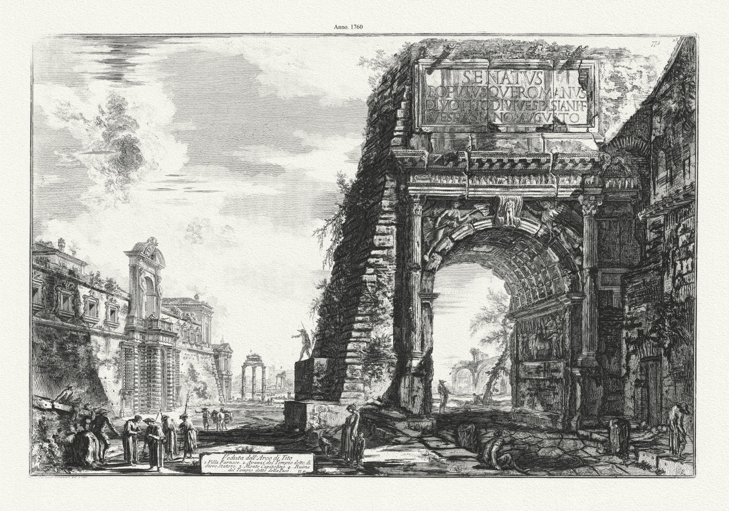 Roman Empire: Giovanni Battista Piranesi, Views of Rome, The Arch or Titus, c. 1760 - The Map Chest