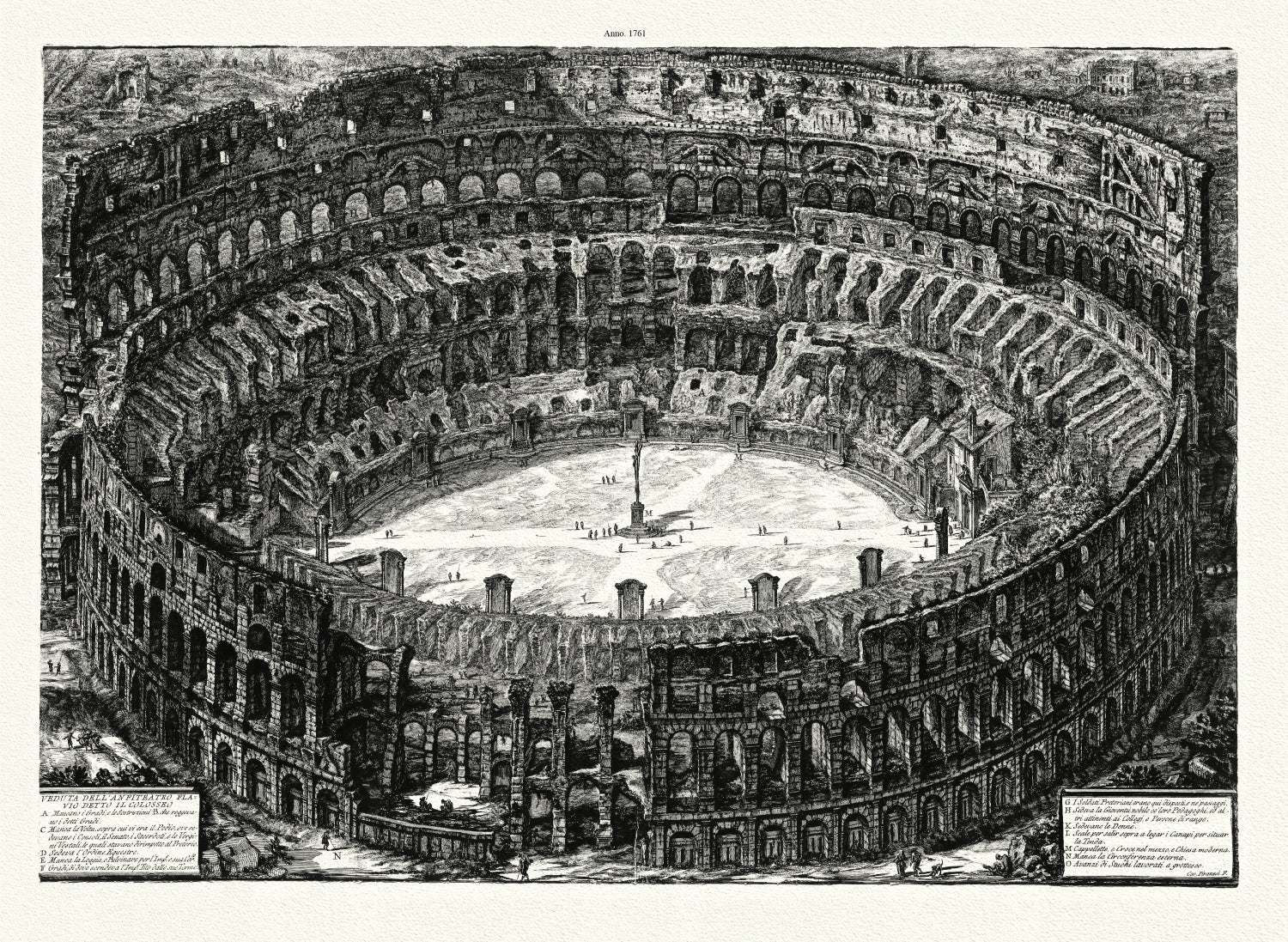 Roman Empire: Giovanni Battista Piranesi, Views of Rome, The Colosseum, 1761 Ver. II - The Map Chest