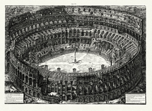Roman Empire: Giovanni Battista Piranesi, Views of Rome, The Colosseum, 1761 Ver. II - The Map Chest