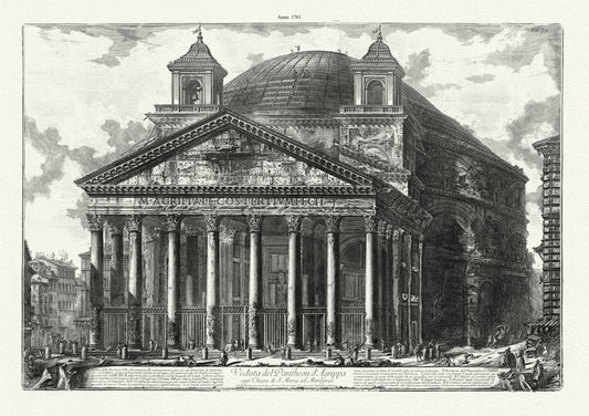 Roman Empire: Giovanni Battista Piranesi, Views of Rome, The Pantheon, 1761 Ver. II - The Map Chest