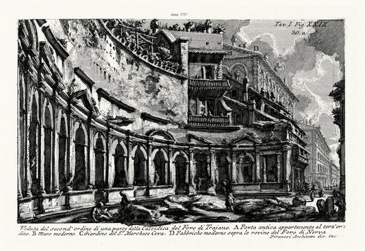 Roman Empire: Giovanni Battista Piranesi, Views of Rome, Trajan's Market, 1757 - The Map Chest