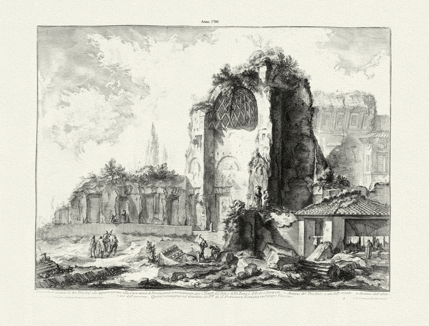 Roman Empire: Giovanni Battista Piranesi, Views of Rome, View of Two Dining Rooms Belonging to Nero's Golden House, c. 1760 - The Map Chest