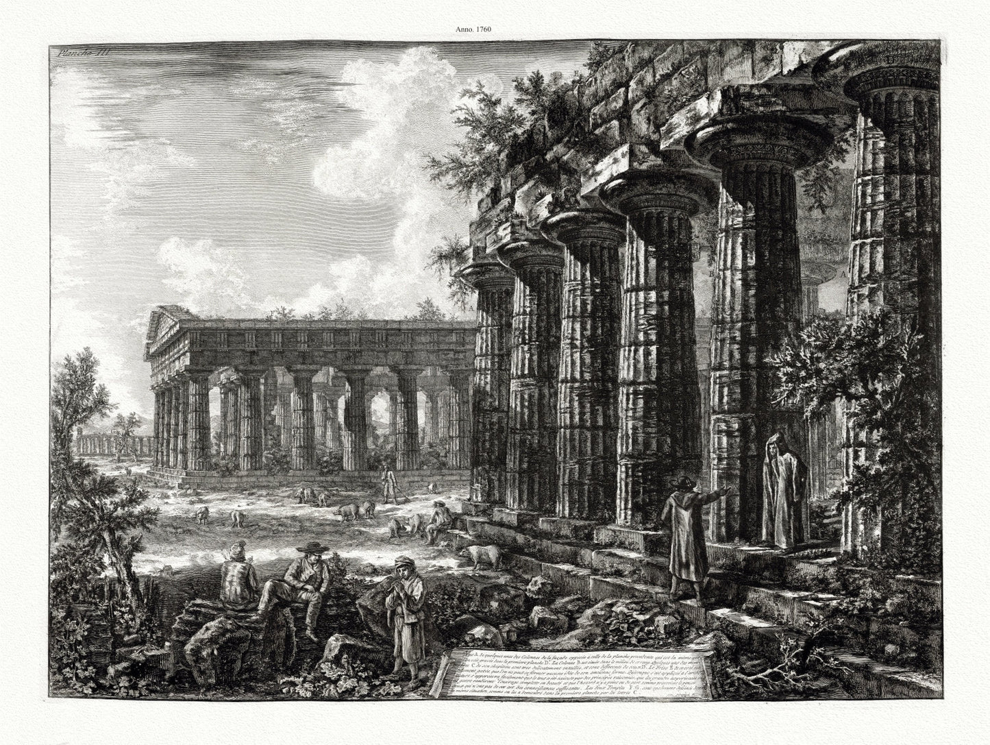 Roman Empire: Giovanni Battista Piranesi, Views of Rome, Vues des Colonnes etc., Planche III, 1760 - The Map Chest