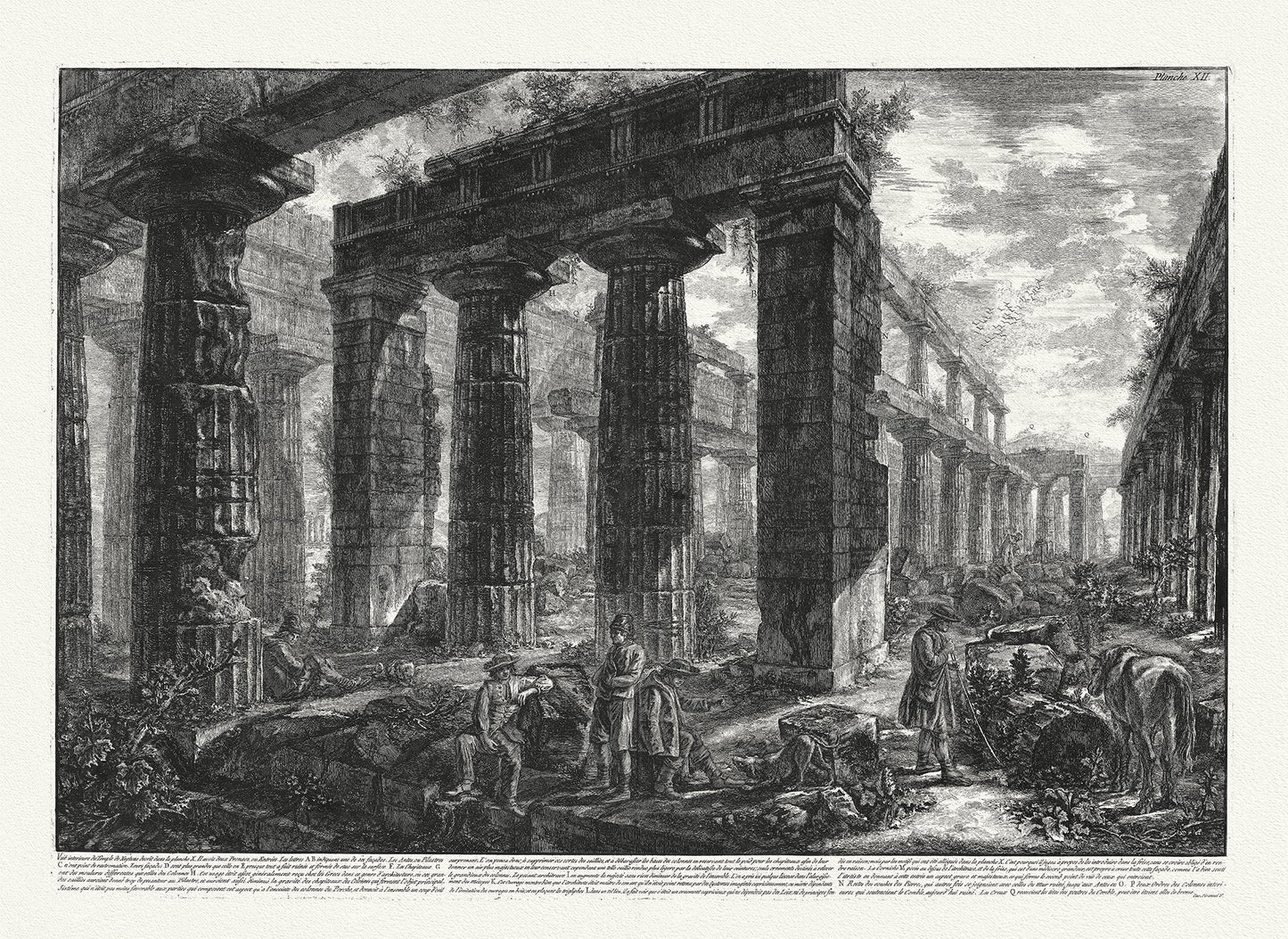 Roman Empire: Giovanni Battista Piranesi, Vue Interiere du Temple de Neptune,1785 - The Map Chest
