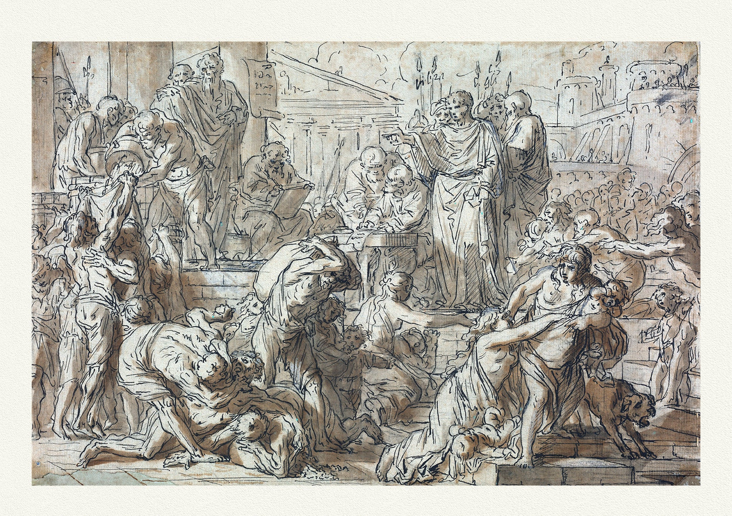 Roman Empire: Roman Subject, A Master Drawing, c.1700, Arist Unknown - The Map Chest