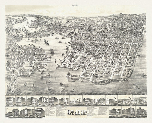 St. John, New Brunswick, 1888 - The Map Chest