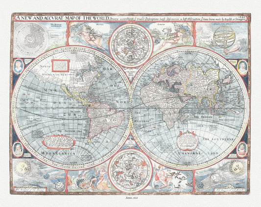 World: A new and accurat map of the world.1626, Speed auth. Ver. DV60 - The Map Chest